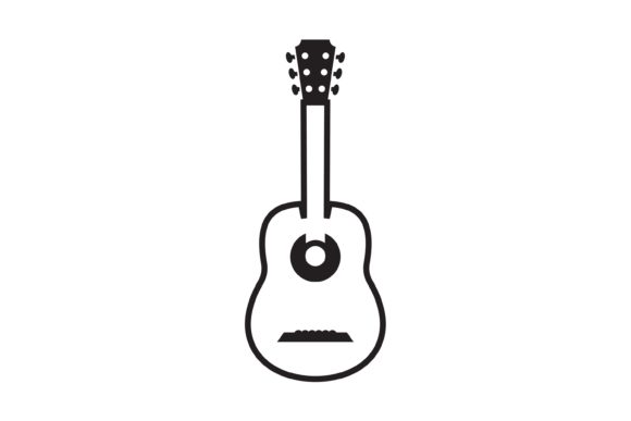 Acoustic Guitar Icon: A Versatile Design Asset