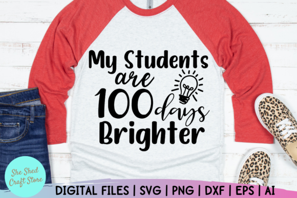 My Students Are 100 Days Brighter SVG: A Versatile Design for Creative Projects