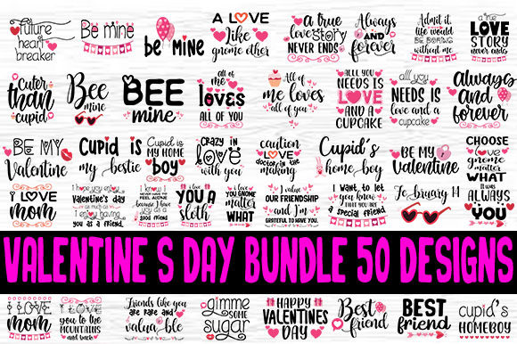 Valentine’s Day Bundle 50 SVG Design: A Versatile Resource for Creative Projects